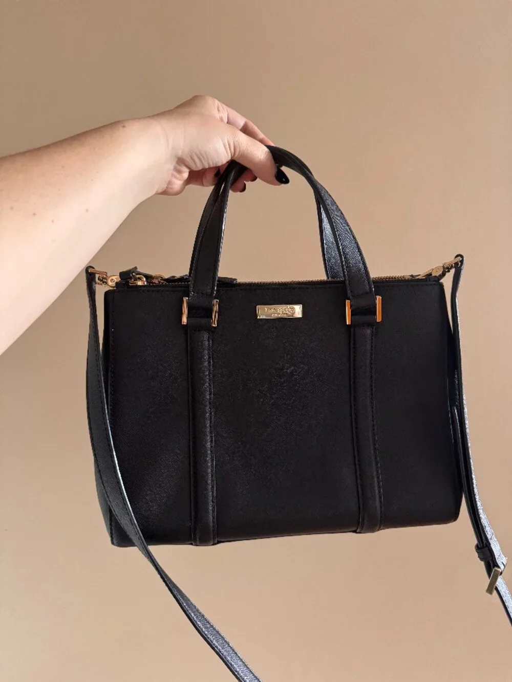 Kate Spade Structured Saffiano Satchel with Strap